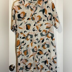 Rachel Zoe 100 percent linen printed dress